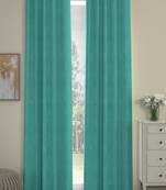 ROSARA HOME Pack of 2 Eyelet Polyester Curtains,Light Blue