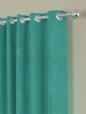 ROSARA HOME Pack of 2 Eyelet Polyester Curtains,Light Blue 2