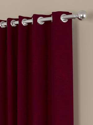 ROSARA HOME Pack of 2 Eyelet Polyester Curtains,Maroon 2