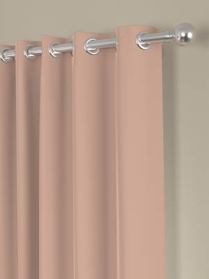 ROSARA HOME Pack of 2 Eyelet Polyester Curtains,Peach 2