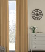 ROSARA HOME Pack of Single Eyelet Polyester Curtain,Taupe