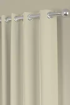 ROSARA HOME Pack of Single Eyelet Polyester Curtain,Cream