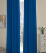 ROSARA HOME Pack of 2 Eyelet Polyester Curtains,Cobalt Blue
