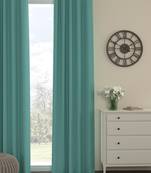 ROSARA HOME Pack of Single Eyelet Polyester Curtain,Mint Green