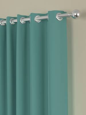 ROSARA HOME Pack of Single Eyelet Polyester Curtain,Mint Green 2