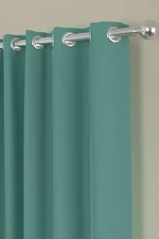 ROSARA HOME Pack of 2 Eyelet Polyester Curtains,Mint Green