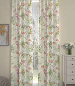 ROSARA HOME Pack of 2 Eyelet Polyester Curtains,Multicolor