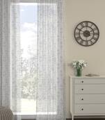ROSARA HOME Floral  Pack of Single Sheer Curtain,White