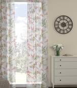 ROSARA HOME Floral  Pack of Single Sheer Curtain,Multicolor