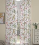 ROSARA HOME Floral  Pack of 2 Sheer Curtains,Multicolor