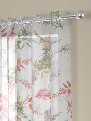 ROSARA HOME Floral  Pack of 2 Sheer Curtains,Multicolor 2