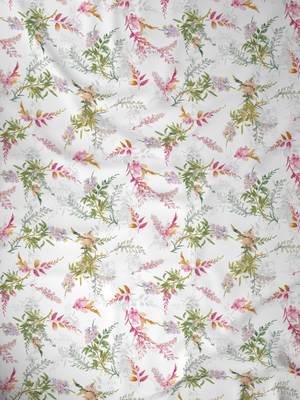 ROSARA HOME Floral  Pack of 2 Sheer Curtains,Multicolor 3