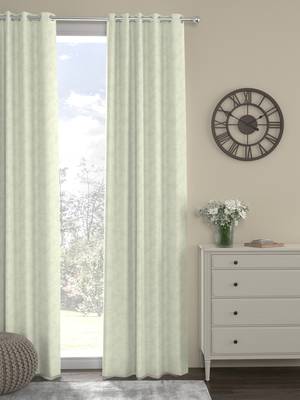 ROSARA HOME Jacquard  Pack of Single Regular Curtain,Off White 1