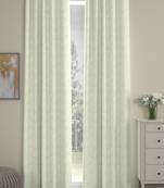 ROSARA HOME Jacquard  Pack of 2 Regular Curtains,Off White