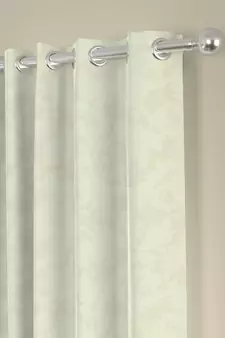 ROSARA HOME Jacquard  Pack of 2 Regular Curtains,Off White