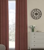 ROSARA HOME Solid  Pack of Single Regular Curtain,Maroon