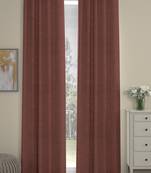 ROSARA HOME Solid  Pack of 2 Regular Curtains,Maroon