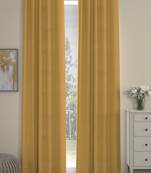 ROSARA HOME Solid  Pack of 2 Regular Curtains,Mustard