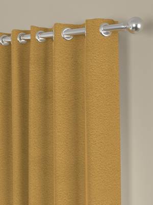 ROSARA HOME Solid  Pack of 2 Regular Curtains,Mustard 2