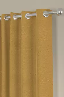 ROSARA HOME Solid  Pack of 2 Regular Curtains,Mustard