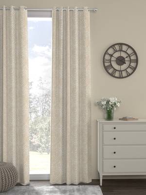 ROSARA HOME chevron  Pack of Single Regular Curtain,Beige 1