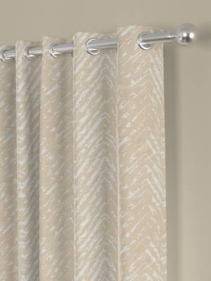 ROSARA HOME chevron  Pack of Single Regular Curtain,Beige 2