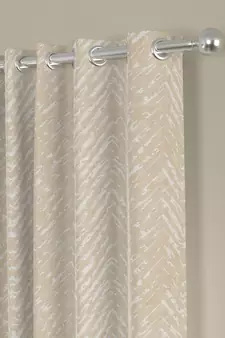 ROSARA HOME chevron  Pack of 2 Regular Curtains,Beige