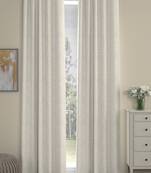ROSARA HOME chevron  Pack of 2 Regular Curtains,Cream