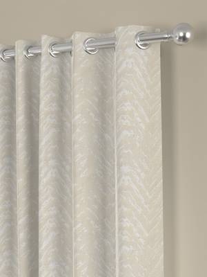 ROSARA HOME chevron  Pack of 2 Regular Curtains,Cream 2
