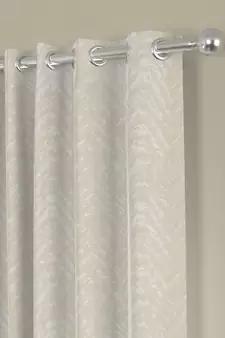 ROSARA HOME chevron  Pack of 2 Regular Curtains,Cream