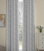 ROSARA HOME chevron  Pack of 2 Regular Curtains,Grey