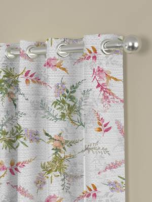 ROSARA HOME Floral  Pack of 2 Regular Curtains,Multicolor 2