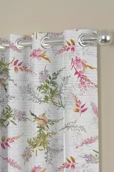 ROSARA HOME Floral  Pack of 2 Regular Curtains,Multicolor