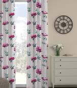 ROSARA HOME Floral  Pack of Single Regular Curtain,Pink