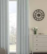 ROSARA HOME Pack of Single Eyelet Polyester Curtain,Light Grey