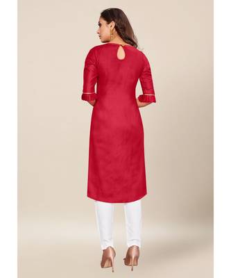 Maroon Cotton stitched quarter sleeve   Kurti 2