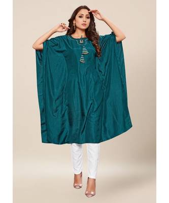 Grey silk stitched Kaaftan 1