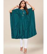 Grey silk stitched Kaaftan