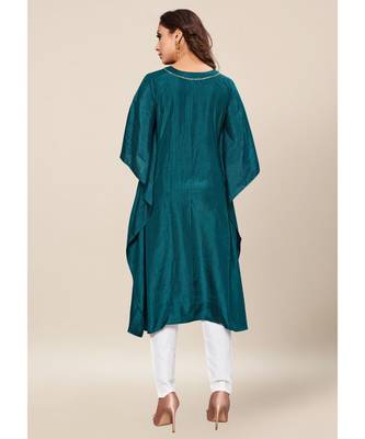 Grey silk stitched Kaaftan 2