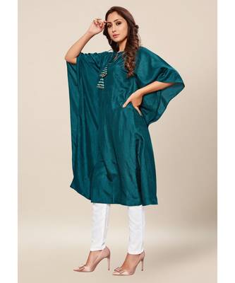 Grey silk stitched Kaaftan 3
