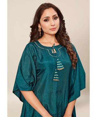 Grey silk stitched Kaaftan 5