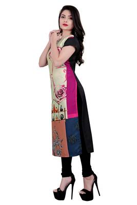 Multicolor printed crepe ethnic-kurtis 4
