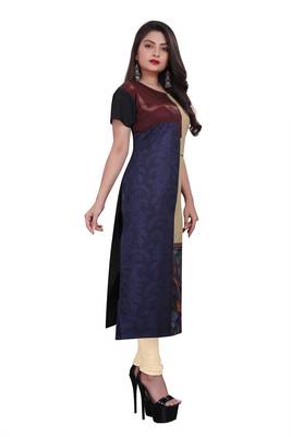 Multicolor printed crepe ethnic-kurtis 3