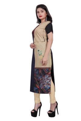 Multicolor printed crepe ethnic-kurtis 4