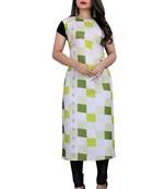 Multicolor printed crepe ethnic-kurtis