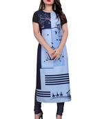 Multicolor printed crepe ethnic-kurtis
