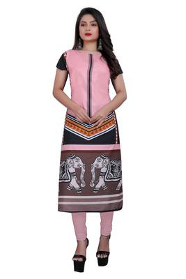Multicolor printed crepe ethnic-kurtis 1