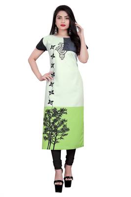 Multicolor printed crepe ethnic-kurtis 1