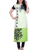 Multicolor printed crepe ethnic-kurtis