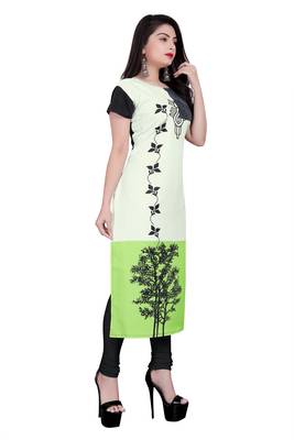 Multicolor printed crepe ethnic-kurtis 3